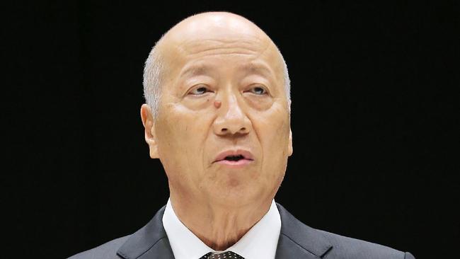 Dentsu CEO Tadashi Ishii is stepping down next month. Picture: AFP/Jiji Press