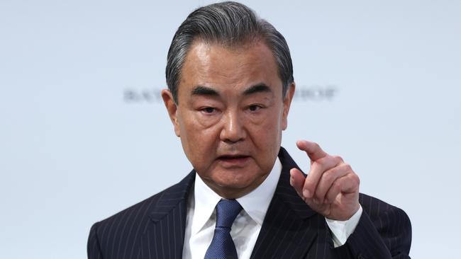 Wang Yi condemned the US reaction to the balloon as ‘hysterical and absurd’ in remarks at the Munich Security Conference on Saturday. Picture: AFP