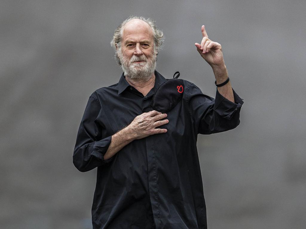 Michael Gudinski was honoured in a state memorial at Rod Laver Arena. Picture: Aaron Francis/The Australian