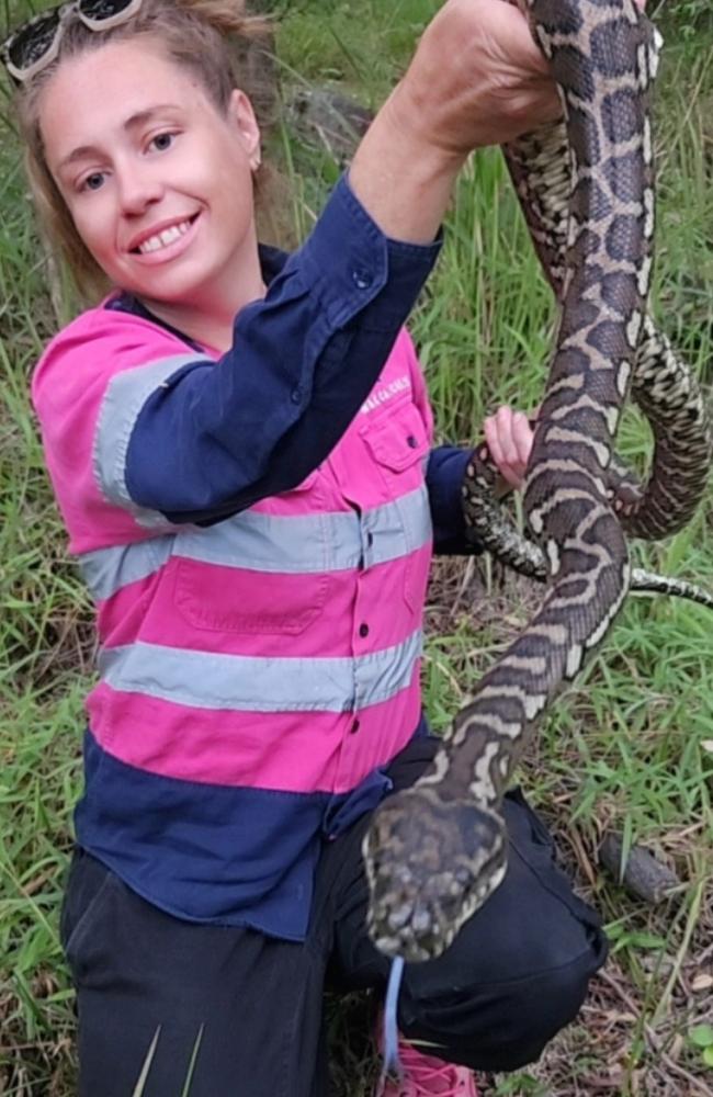 Tweed snake catcher Sarah Mailey. Picture: Supplied.