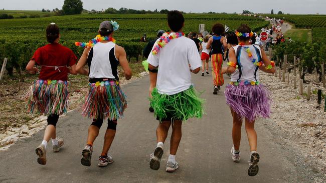 Runners in fancy dress take part in the Marathon du Medoc race. Picture: Denis Doyle/Getty Images