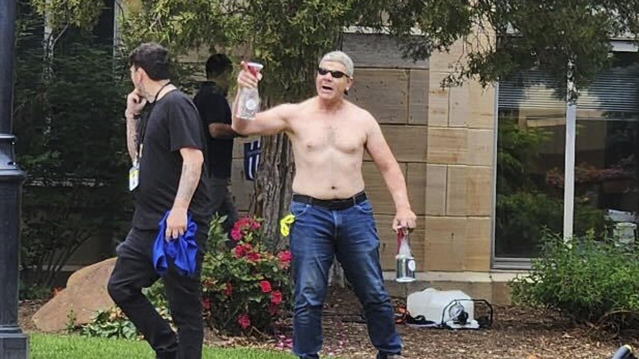 Boulder, Colorado attack suspect Mohamed Sabry Soliman is seen as he launched a fiery attack on demonstrators at an outdoor mall, Sunday, June 1. Picture: Lisa Turnquist via AP