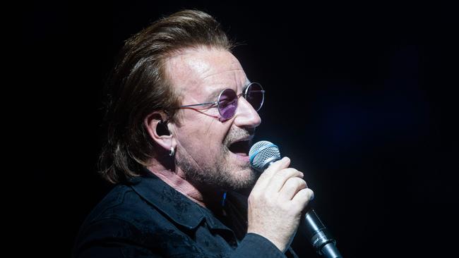 He’s been U2’s frontman for more than 40 years, but Bono says he’s only felt like a real singer more recently. Picture: AFP