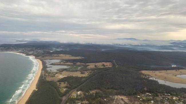 Coolagolite fire seen from the air. Picture: RFS