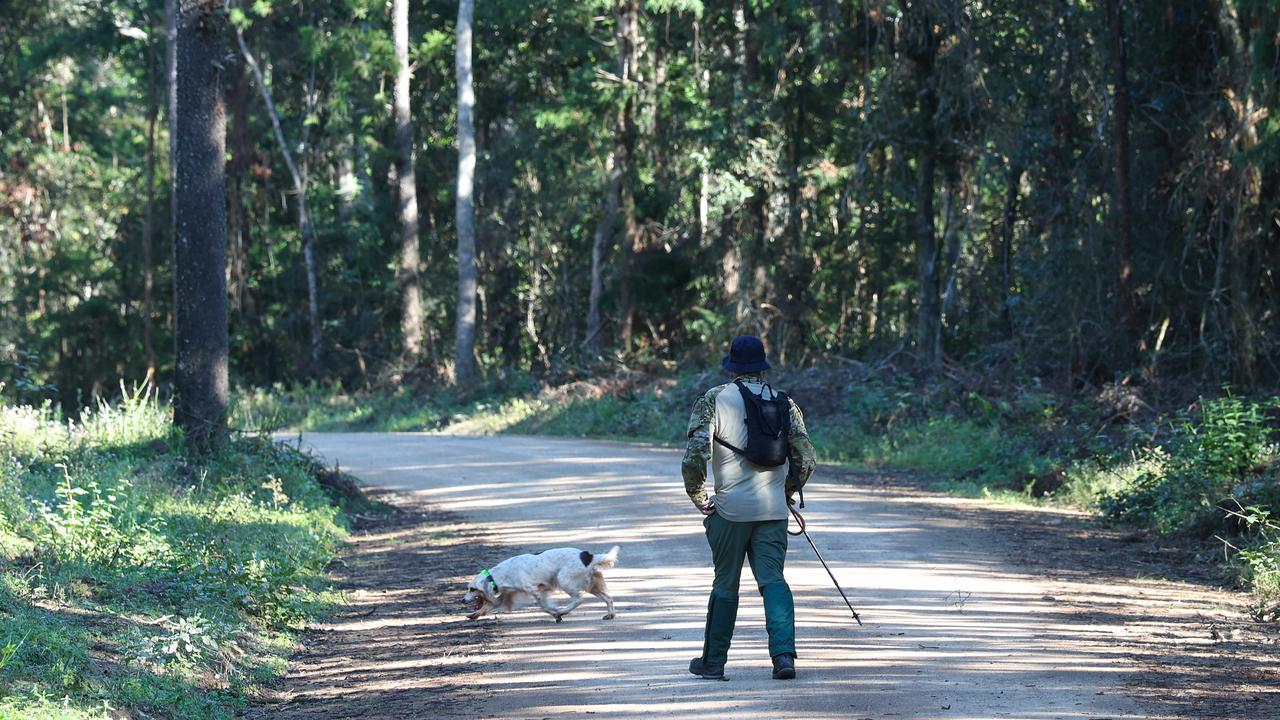 Police search Good Night Scrub National Park. Picture: Adam Head