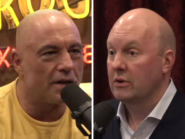 Marc Andreessen speaking to Joe Rogan. Picture: YouTube