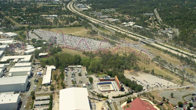 Movie World's new HyperCoaster layout revealed. Photo: Supplied