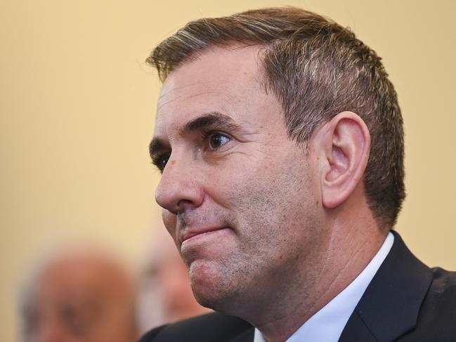 CANBERRA, Australia, NewsWire Photos. May 13, 2024: Federal Treasurer Jim Chalmers during Prime Minister Anthony AlbaneseÃ¢â¬â¢s addresses to the Labor caucus at Parliament House in Canberra ahead of the 2024 Federal Budget. Picture: NCA NewsWire / Martin Ollman