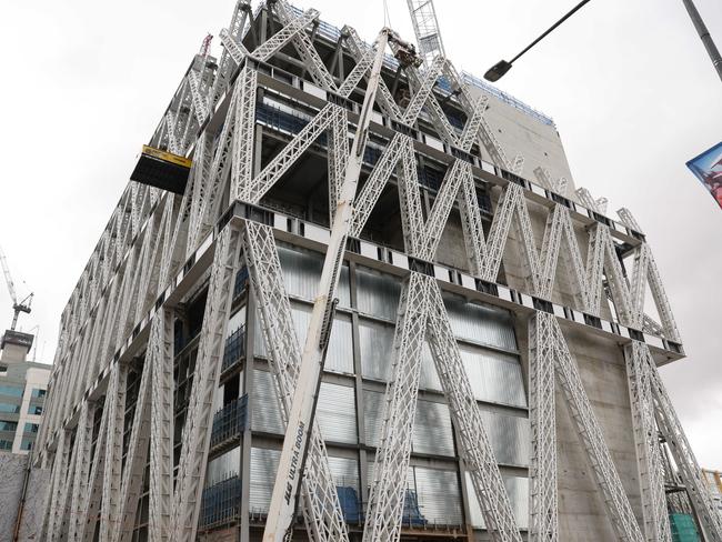 The construction of the Parramatta Powerhouse is underway. Picture: Rohan Kelly.