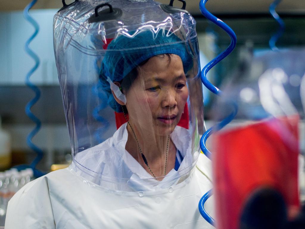 Chinese virologist Shi Zhengli inside the P4 laboratory in Wuhan. Picture: AFP