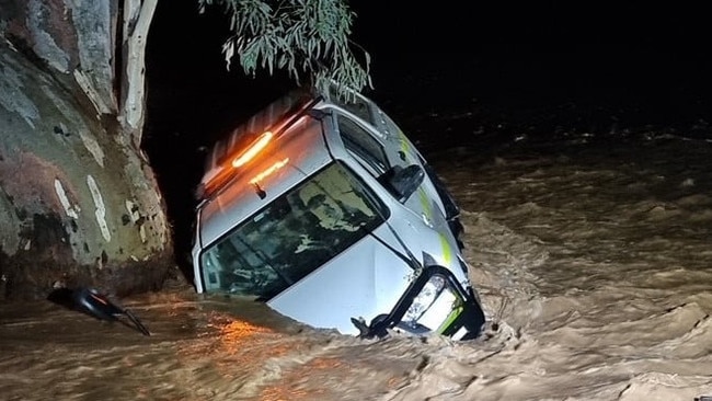 A driver was washed from the Outback Highway in the northern Flinders Ranges near Beltana. Picture: North Region SA State Emergency Service