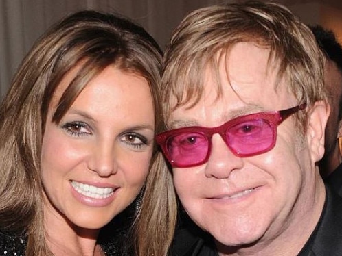 Britney Spears and Elton John have collaborated on a new song, Hold Me Closer. Picture: Elton John AIDS Foundation