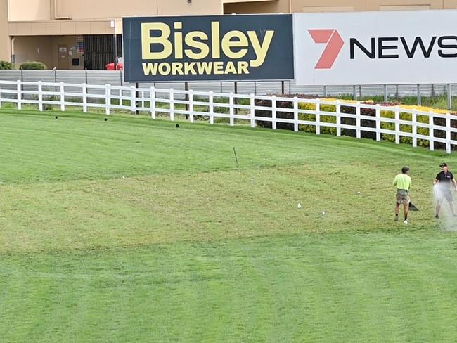 Gold Coast Turf Club track repairs for Magic Millions 2025. Picture: Supplied