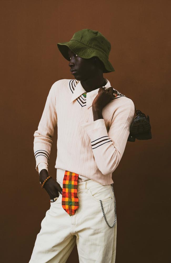 In Nairobi, a model emulates haute couture for ‘Twende Ziwani’, a shoot evoking Lake Victoria’s grandeur. Picture: Alvin Kamau