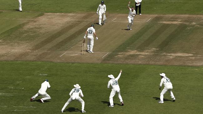 James Pattinson only claimed one wicket in Australia’s intra-squad match but was a constant menace.