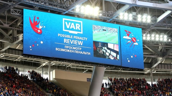 The VAR was used at the World Cup in Russia.