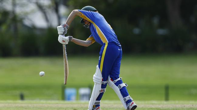 Ned Halligan batting for Belmont. Picture: Michael Gorton