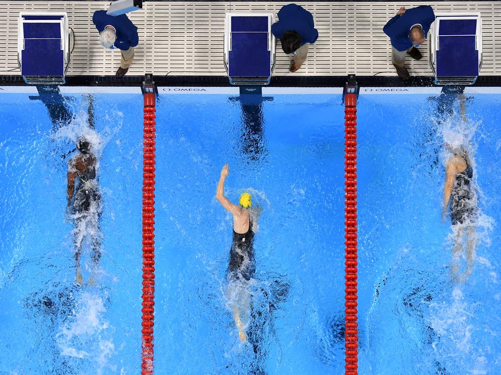 Cate Campbell finished seventh in the 100m freestyle final in Rio, behind Simone Manuel (L) and Penny Oleksiak (R), who tied for gold.Picture: Richard Heathcote/Getty Images