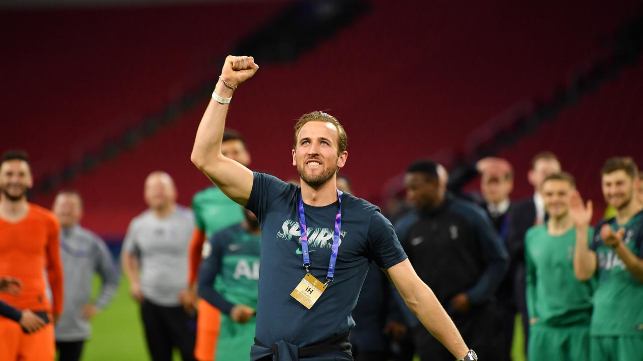 Harry Kane celebrates the miracle win over Ajax