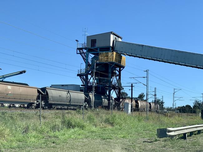 Coal loading onto an Aurizon train near Blackwater in Central Queensland. Picture: Rae Wilson