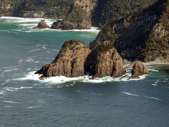 Bruny Island from the air. Picture: ROGER LOVELL