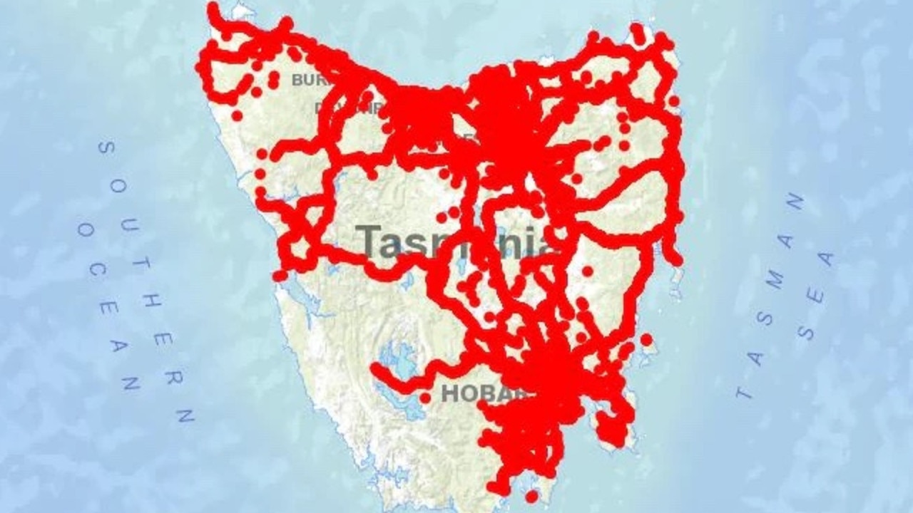 Tasmanian government data reveals the roadkill hot spots around the state. Picture: Supplied/DPIPWEE.