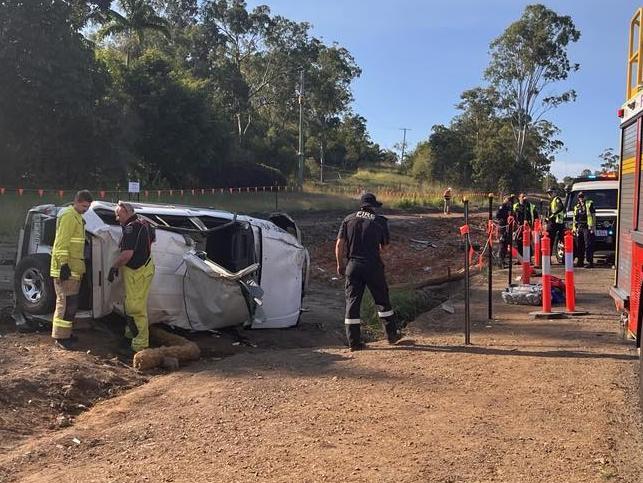 ‘Extensively damaged’: Police investigate after driver seriously injured in crash