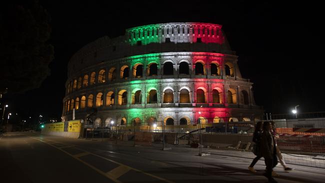 The Colosseum, one of Italy's most popular tourist attractions, will start receiving visitors again after three months of shutdown during COVID-19 containment measures. Picture: AP