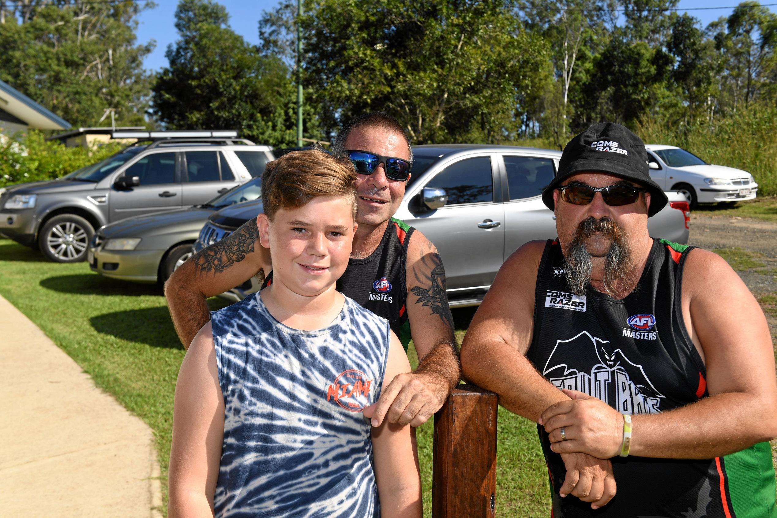 Harrison Jeal, Stuart Jeal and Anthony Stothard. Picture: Troy Jegers