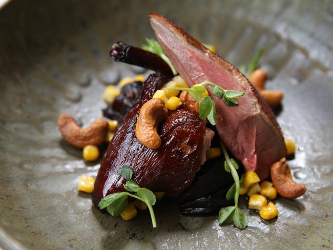 Rockpool and Sake will bring fine dining to Parramatta. Here is a Rockpool dish, the pigeon zheng sui dan. Picture: Bob Barker