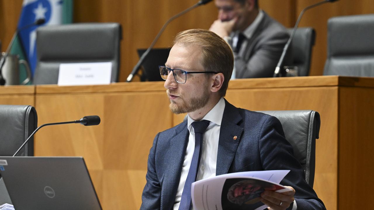 Senator James Paterson has hit out at Mr Burke. Picture: NewsWire / Martin Ollman