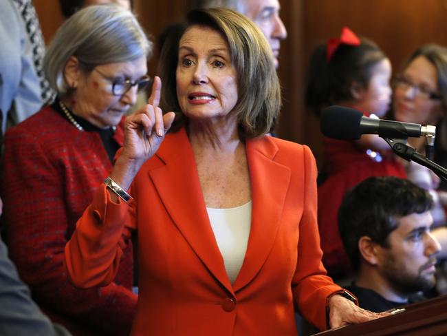 House Minority Leader Nancy Pelosi, of California has her views on Oprah running. Picture: AP