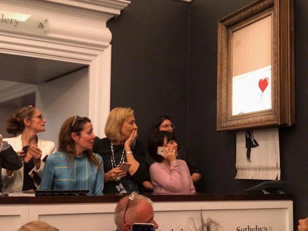 Banksy Painting Self-destructs Moments After Record $1.9m Auction | The ...