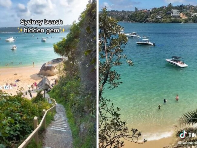 Aussies discover ‘secret’ swimming spot. Picture: TikTok/saltseawaves