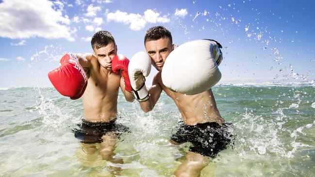 Twin brothers and boxing champs Andrew (left) and Jason Moloney. Picture: Nigel Hallett