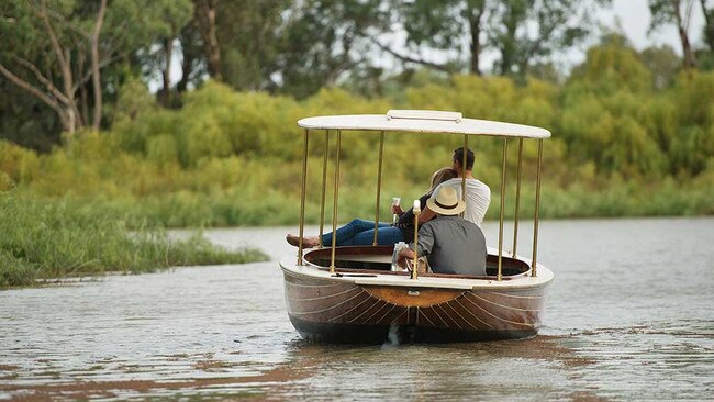 A leisurely gondola cruise during a stay at the Frames luxury resort at Paringa.