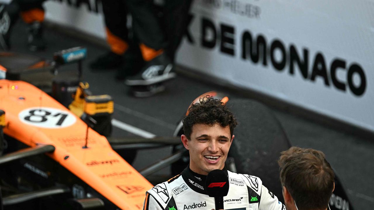 McLaren's Lando Norris after winning the Monaco Grand Prix