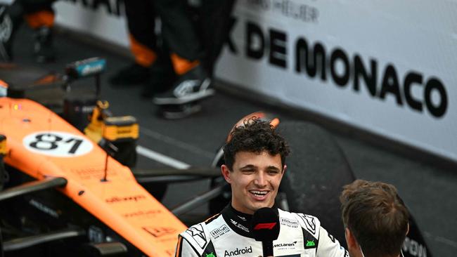 McLaren's Lando Norris after winning the Monaco Grand Prix