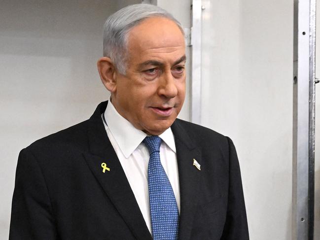 Israeli Prime Minister Benjamin Netanyahu attends the fifth day of testimony in his trial on corruption charges at the district court in Tel Aviv on December 23, 2024. Picture: AFP