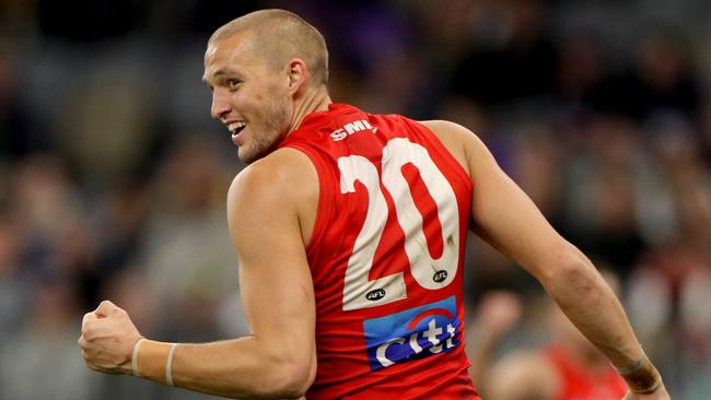 Sydney forward Sam Reid has called time on his AFL career after 181 games and 183 goals in 15 seasons for the Swans. Picture: Richard Wainwright / AAP