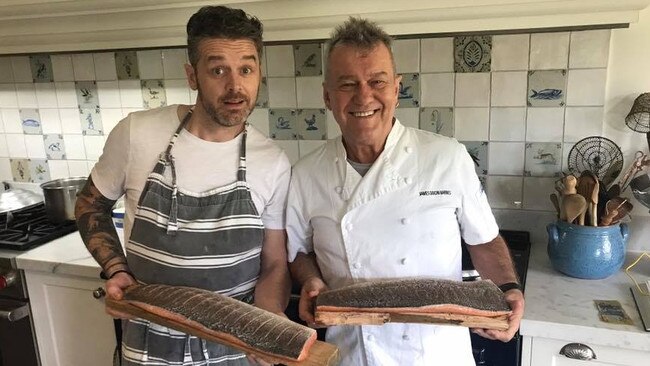 Jock Zonfrillo and Jimmy Barnes shared a kitchen bromance. Picture: Supplied/Facebook