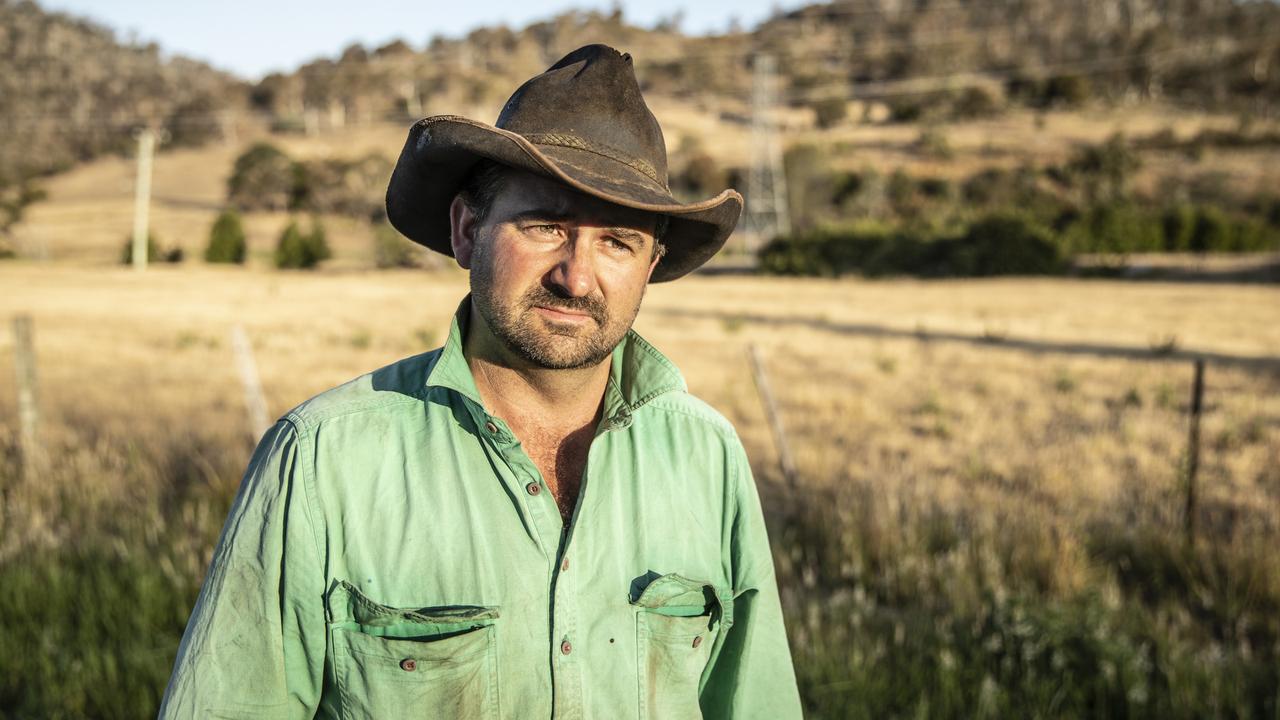 Jason Beamish lost livestock and fences in the Pelham bushfire. Picture: EDDIE SAFARIK