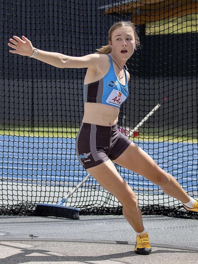 Xanthee Watts is making her mark as a thrower and runner.