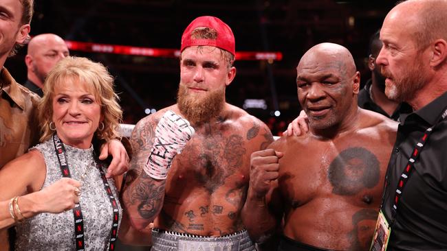 Jake Paul announced as winner against Mike Tyson. Photo by Al Bello/Getty Images for Netflix.