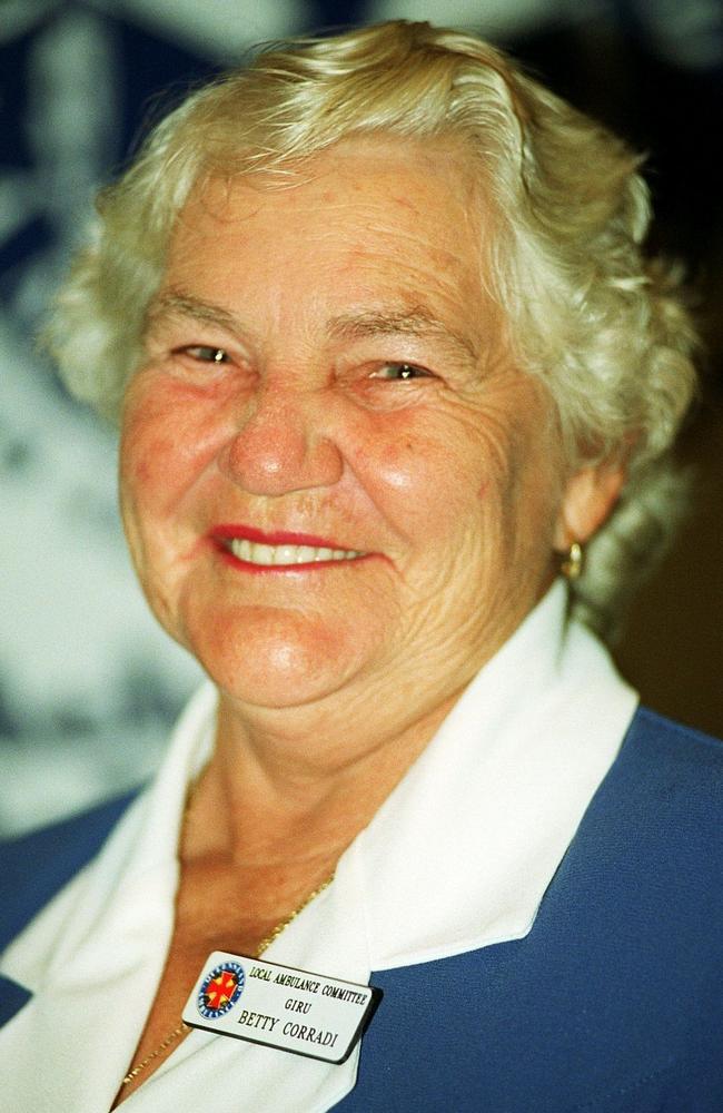 Betty Corradi, late of Giru, the Burdekin, pictured in 1999. Picture: Ned Kelly