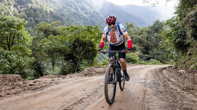 He will socialise with guests, have a ‘lovely’ lunch then hop on his bike. Picture: Instagram/richardbranson