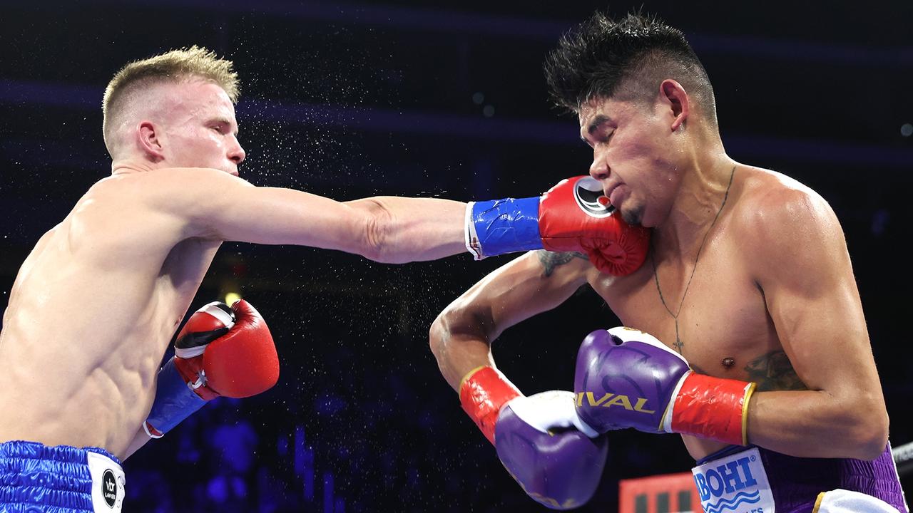 Liam Wilson believes boxing officials didn’t want him to win. (Photo by Mikey Williams/Top Rank Inc via Getty Images)