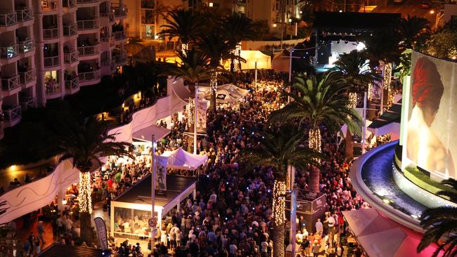 Central streets of Broadbeach were packed as crowds flooded the suburb for Blues on Broadbeach 2018. Photo: Supplied