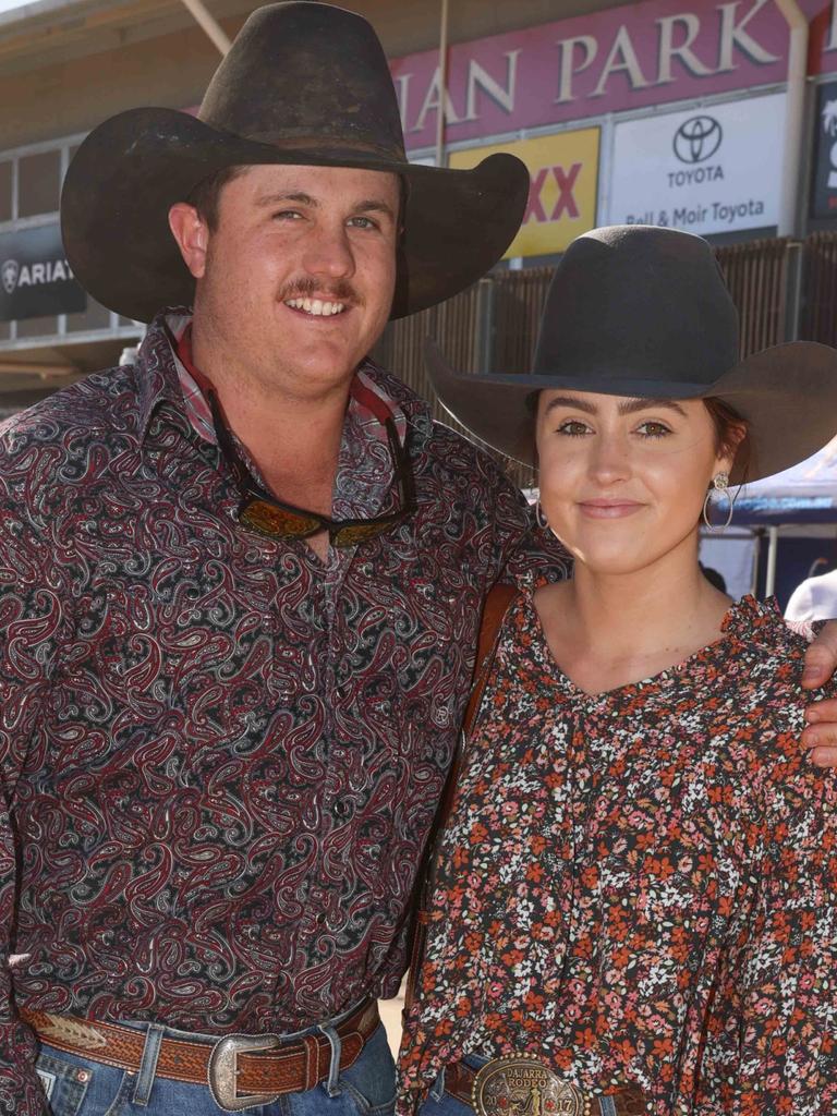 Joe Mcdullen and Maddie Anderson at Mount Isa Mines Rodeo. Picture: Peter Wallis