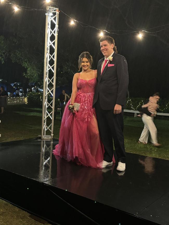 Students arrive at the Hervey Bay State High School formal.